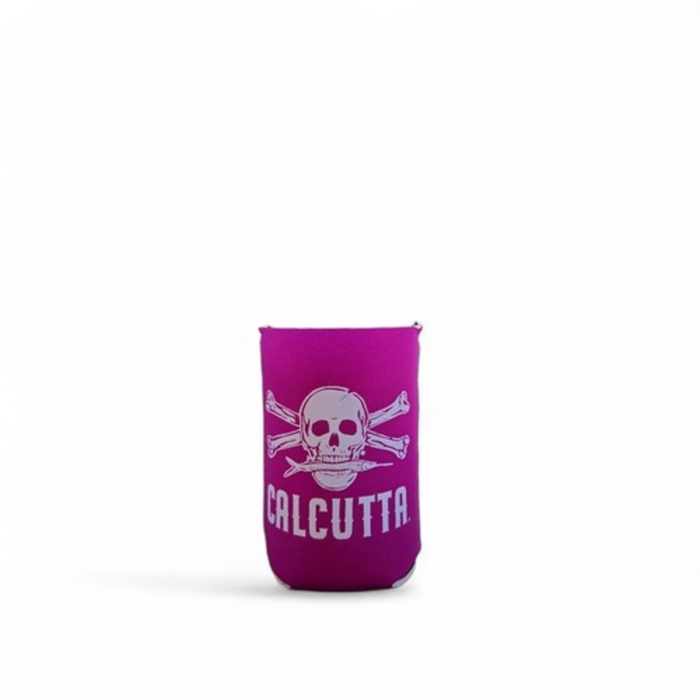 CALCUTTA Magenta Can Koozie – Skull & Crossbones Logo